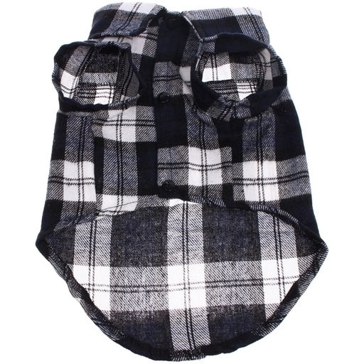 Кофта - рубашка фланелевая для мелких пород собак и кошек "BRO Style", цвет черный, р 2XL