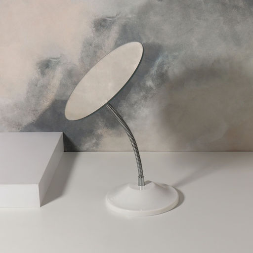 Зеркало настольное, круглое, на гибкой ножке, 15×18 см, (d=15 см)