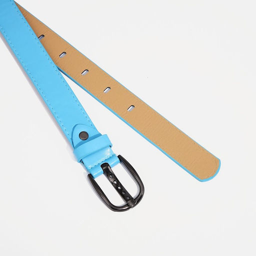 Ремень женский, ширина 2,8 см, винт, пряжка металл, цвет голубой - Simaland фото 2