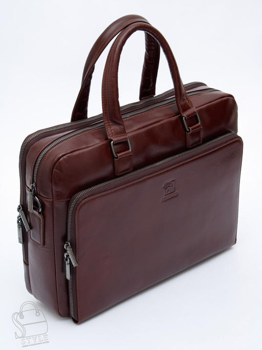 Портфель мужской кожаный 68001 brown Fuzhiniao