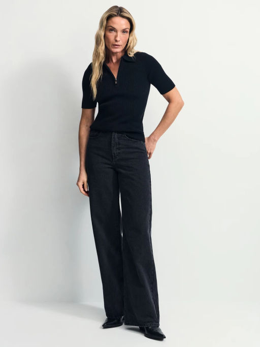 Джинсы wide leg с высокой посадкой / Zarina