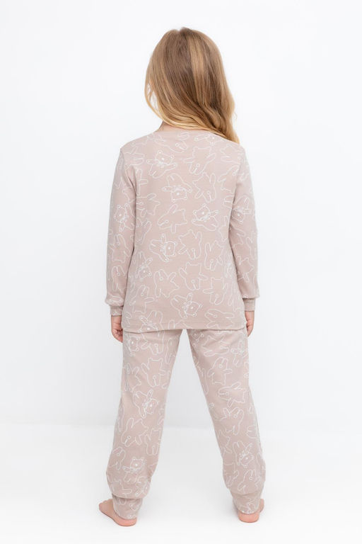 К 1552/бежевый,мини плюшевые мишки пижама дет