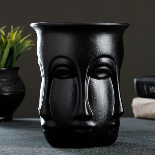 Кашпо - органайзер Аделия черное, 1л/ 16х13см