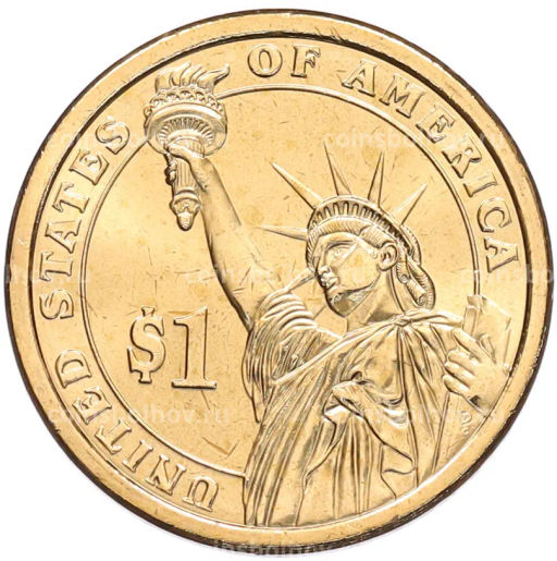 Монета 1 доллар 2012 года (D) США 24-й президент США Гровер Кливленд