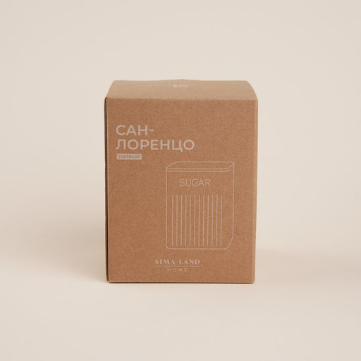 Банка для сахара Сан-Лоренцо, 1013 см, с бамбуковой крышкой, сталь, розовая - Sima-land home фото 5