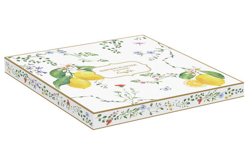 Блюдо, 30х21,5 см, фарфор P, овальное, белое, Цветы и лимоны, Fleurs et Citrons - Easy life фото 2