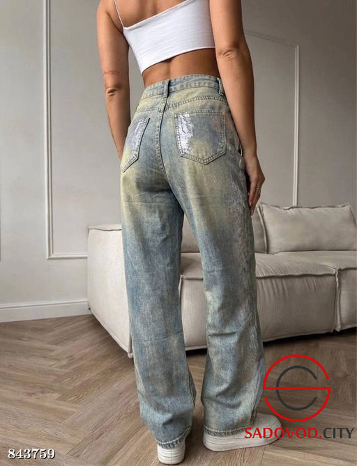 Джинсы с высокой посадкой