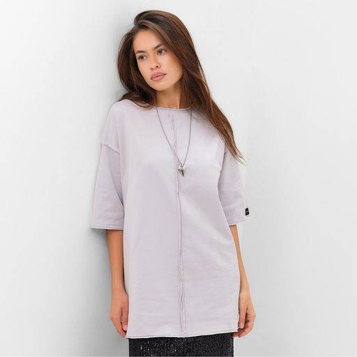 Футболка с декоративным швом женская MIST Base, размер S-M, серая