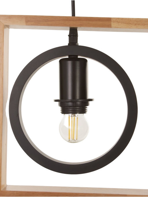 Светильник BayerLux ЭКО «Джесси», 3×40 Вт, Е27, черный/коричневый, 20×50×26 см