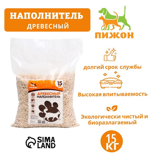 Наполнитель древесный Пижон 15 кг  фото 10