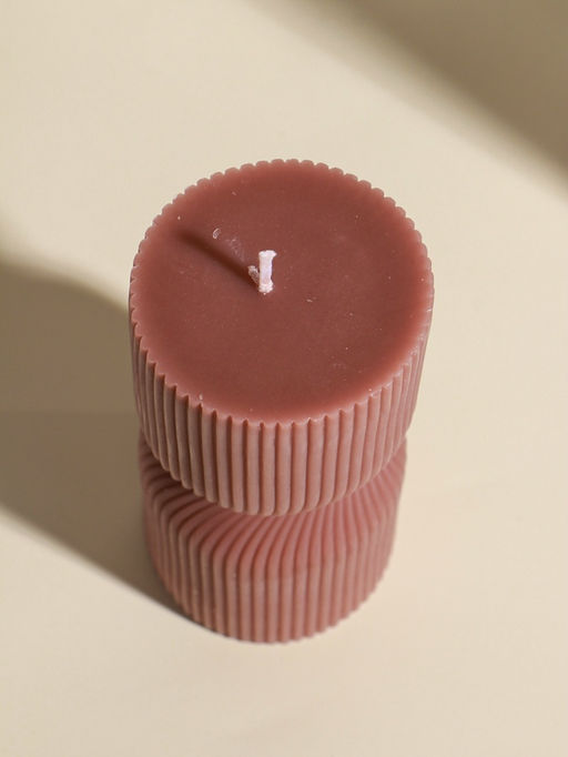 Свеча интерьерная "Греция" капучино 6х6х14 см