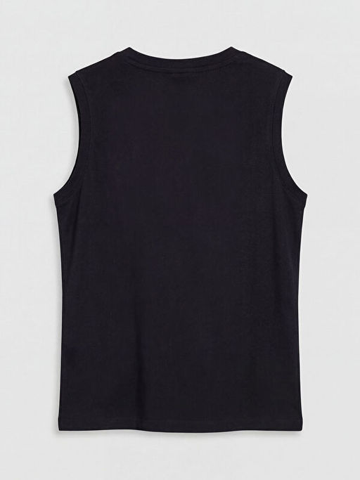 Bisiklet Yaka Bask?l? Erkek ?ocuk Atlet