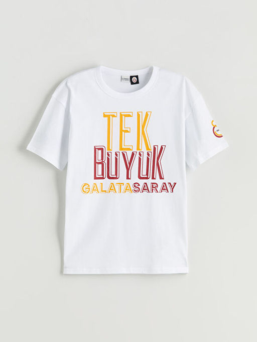Bisiklet Yaka Galatasaray Bask?l? Erkek ?ocuk Ti??rt