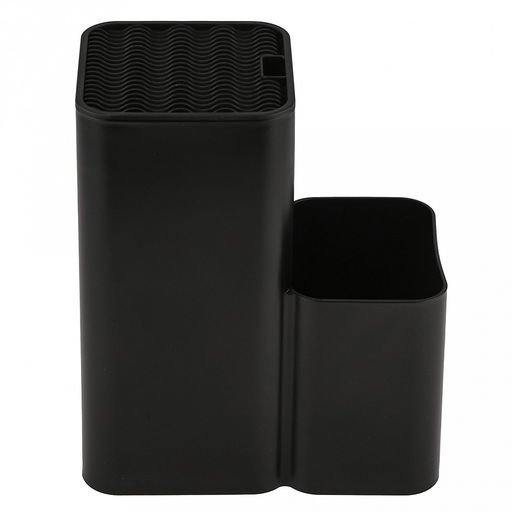 Подставка для ножей и столовых приборов пластмассовая 19х11х22,5см, черный (Россия)