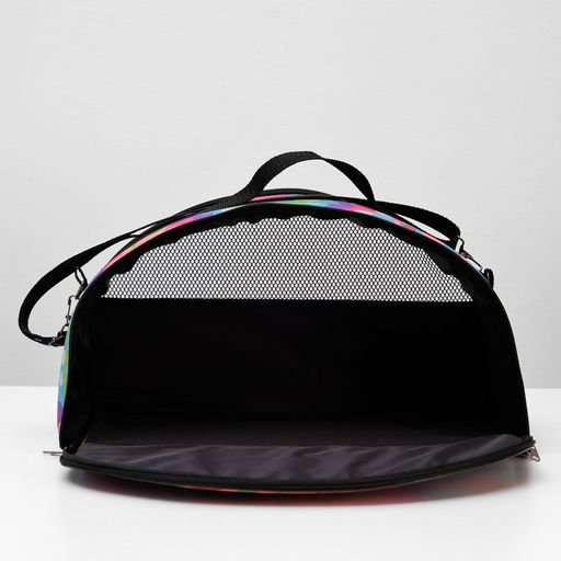 Сумка - переноска для животных, раскладная полукруглая, нейлон, 44 х 22 х 25 см, микс расцветок 4940 - Пижон фото 4