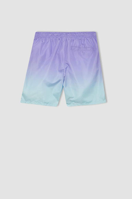 Шорты для плавания выше колена стандартной посадки с сетчатой подкладкой и градиентным принтом - Defacto фото 10
