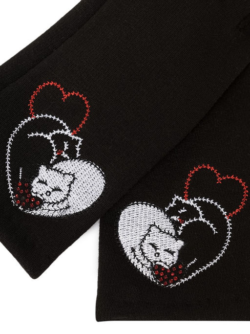 Перчатки жен флис LB-CP-239 black