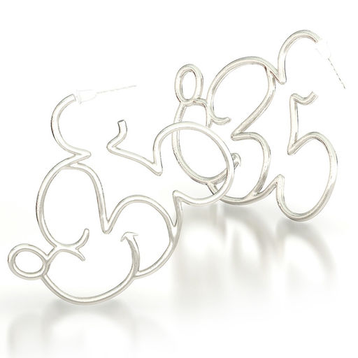 Серьги, набор украшений «Минни Маус», серебряный