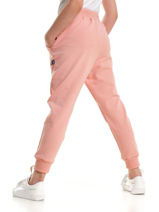 Брюки для девочки на резинке из кашкорсе UD 7517 мокко - Mini maxi фото 6