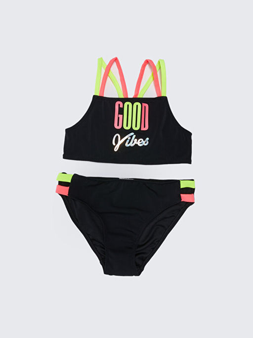 Bask?l? K?z ?ocuk Bikini