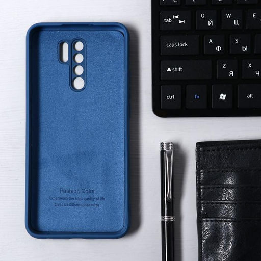 Чехол Krutoff для Xiaomi Redmi 9, матовый, синий