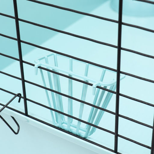 Клетка для кроликов, морских свинок Пижон №4 складная , 80 х 50 х 47 см, бирюзовая  фото 10