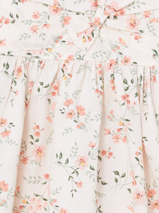 Kare Yaka Puantiye K?z ?ocuk Elbise