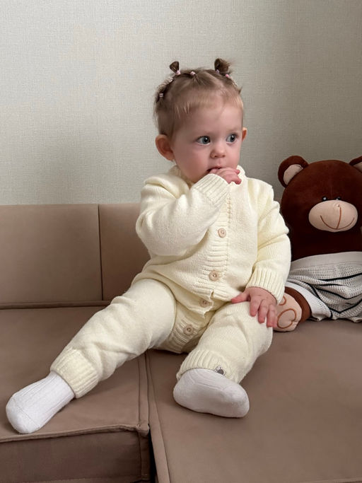 Молочный полушерстяной комбинезон - Kogankids фото 3