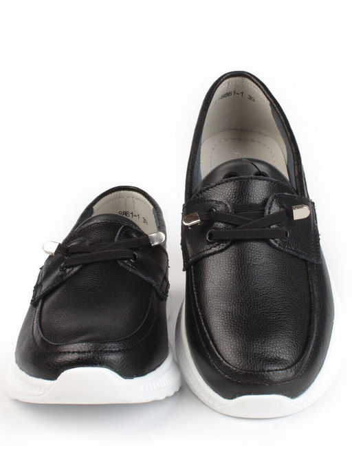 03-ZL-8861-1 BLACK Полуботинки женские (натуральная кожа)