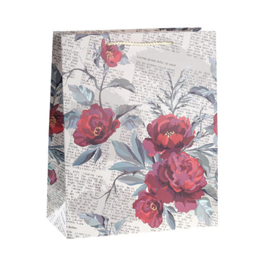 Цена за 12 шт. Пакет подарочный 31x42x12см Цветы / 5117XL /уп 12/300/ - ГалеонТрейд фото 4