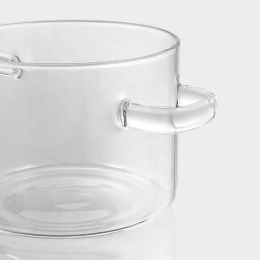 Кастрюля Magistro «Лия», 1.2 л, d=14 см, с крышкой, жаропрочное стекло, прозрачная