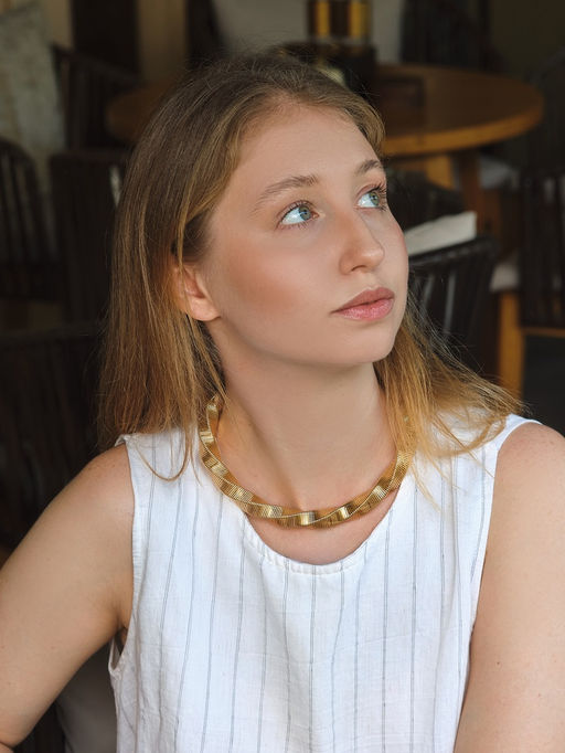 Чокер «Кручёный Обруч», цвет золото