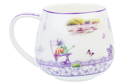 Кружка 450 мл 13*10*8,5 см Лаванда бочонок, NEW BONE CHINA - Elan gallery фото 11