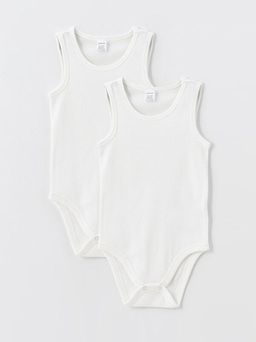 Bisiklet Yaka Basic Erkek Bebek ??t??tl? Bodysuit 2li
