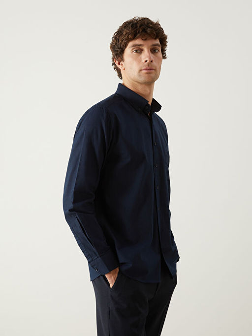 Slim Fit Uzun Kollu Oxford Erkek G?mlek