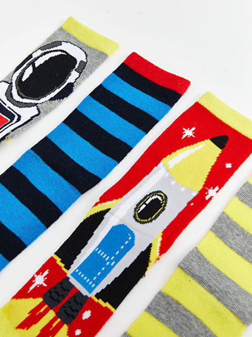 Desenli Erkek ?ocuk Patik ?orap 7li