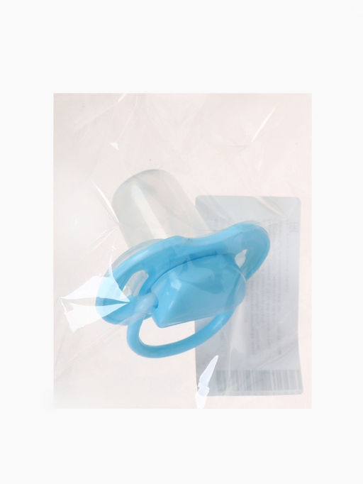 Соска-пустышка классическая, силикон, от 0 мес., с колпачком, голубая