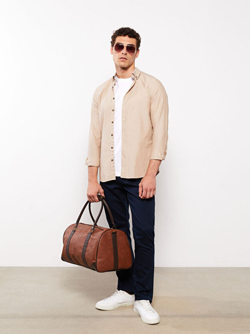 Slim Fit Uzun Kollu Oxford Erkek G?mlek