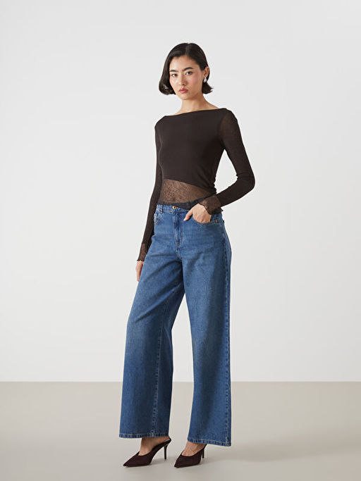 Baggy Fit Kad?n Jean Pantolon