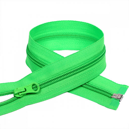 Молния Mzip пласт. спираль №5-N 60см цв.F334 ярк.зеленый уп.10шт