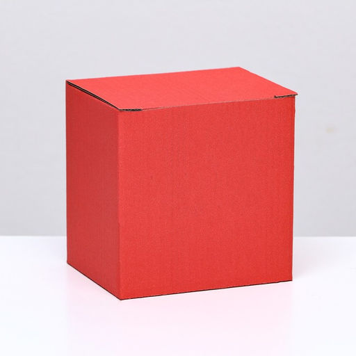 Цена за 10 шт. Коробка под кружку, без окна, красная 12 х 9,5 х 12 см