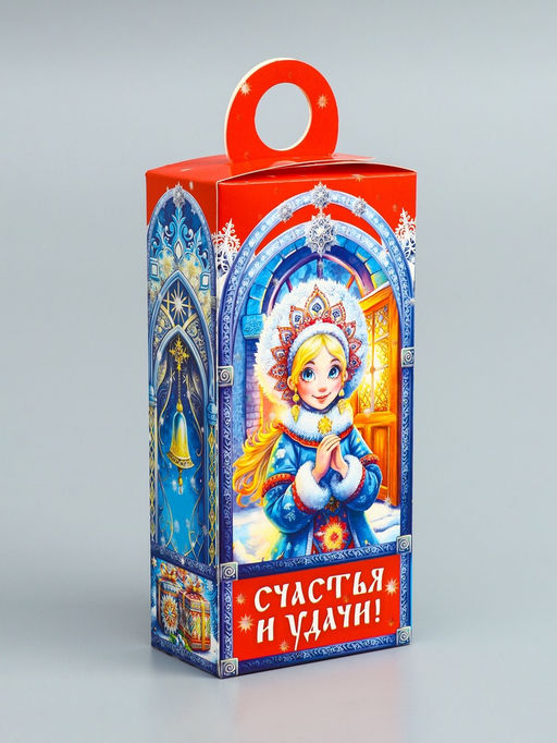 Цена за 4 шт. Подарочная новогодняя коробка Новогодние традиции , сюрприз 11?6?21 см - Simaland фото 3