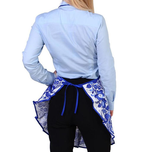 Фартук Матрёшка, гжель, сувенирный, с воланом, без кармана - Simaland фото 2