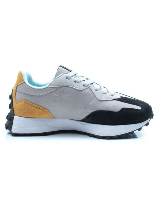 05-B327-10 BLACK/GRAY Кроссовки женские (натуральная замша, текстиль) - Фабричный китай фото 9