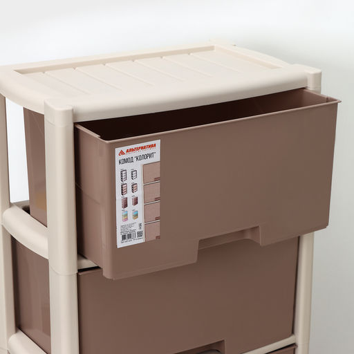 Комод 4-х секционный «Колорит», МИКС