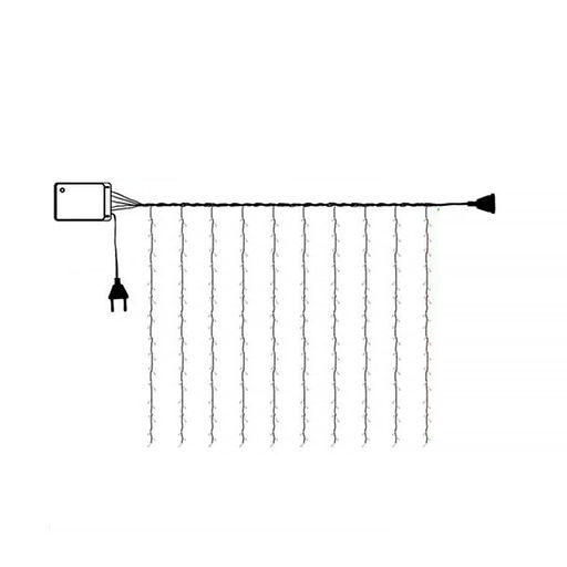 Электрогирлянда-занавес 6*3м, 640 ламп, цветная
