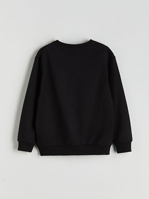 Bisiklet Yaka Nostaljik Maymun Bask?l? Erkek ?ocuk Sweatshirt