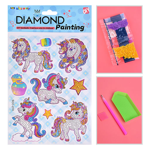 Мозаика алмазная "Единорожка" 17.5*23.5см