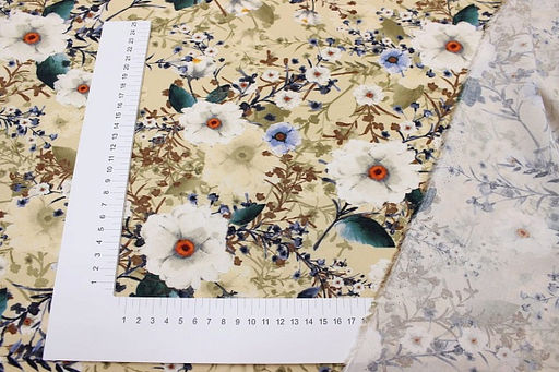 Штапель Премиум (Digital) Элис, ш.1.45м, вискоза-100%, 100гр/м.кв - Купава фото 4