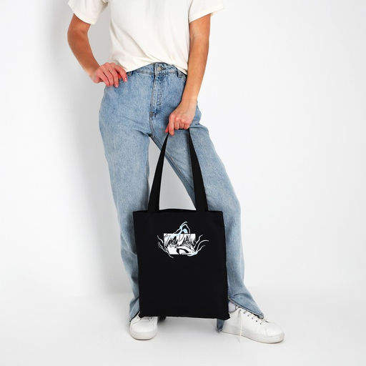 Сумка шопер Аниме 35х0.5х40 см, отд без молнии, без подклада, чёрная - Nazamok фото 7